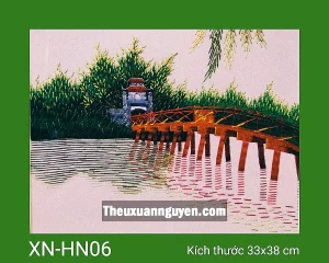 Tranh thêu cầu Thê Húc XN-HN06
