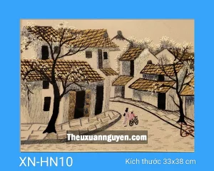 Tranh thêu phố cổ XN-HN10