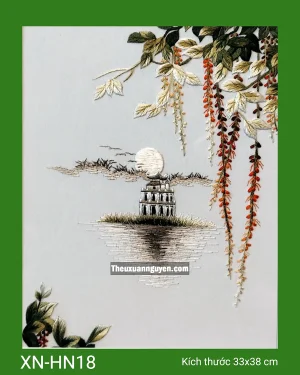 Tranh thêu Hồ Gươm XN-HN18
