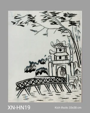 Tranh thêu cầu Thê Húc XN-HN19