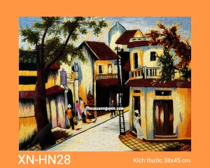 Tranh thêu phố cổ XN-HN28