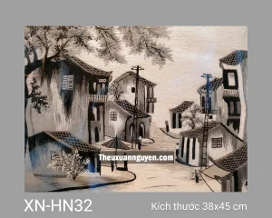 Tranh thêu phố cổ XN-HN32
