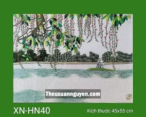 Tranh thêu Hồ Gươm XN-HN40