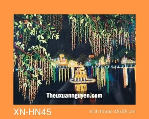 Tranh thêu Hồ Gươm XN-HN45