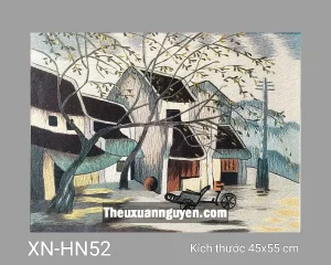 Tranh thêu phố cổ XN-HN52