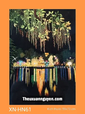 Tranh thêu Hồ Gươm XN-HN61