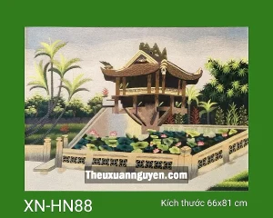 Tranh thêu Chùa Một Cột XN-HN88