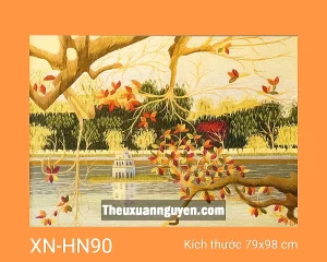 Tranh thêu Hồ Gươm XN-HN90