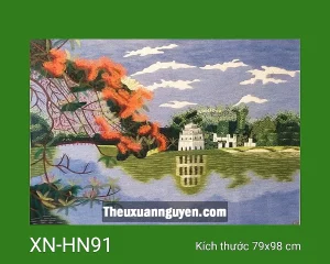 Tranh thêu Hồ Gươm XN-HN91