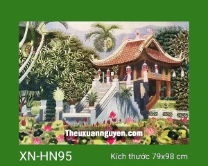 Tranh thêu Chùa Một Cột XN-HN95