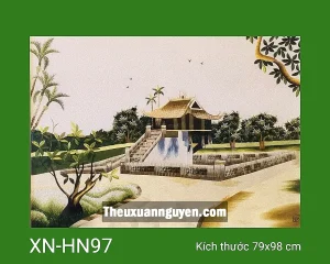 Tranh thêu Chùa Một Cột XN-HN97