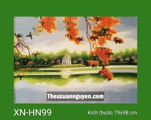 Tranh thêu Hồ Gươm XN-HN99