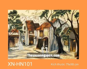 Tranh thêu phố cổ XN-HN101