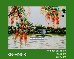 Tranh thêu Hồ Gươm XN-HN58
