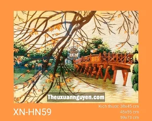 Tranh thêu cầu Thê Húc XN-HN59