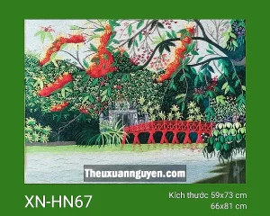 Tranh thêu cầu Thê Húc XN-HN67