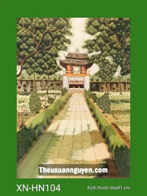 Tranh thêu Văn Miếu XN-HN104