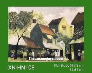 Tranh thêu phố cổ XN-HN108