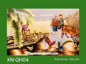Tranh thêu quê hương XN-QH04