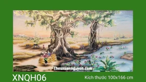 Tranh thêu quê hương XN-QH06