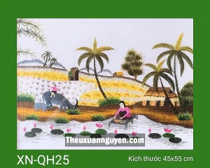 Tranh thêu quê hương XN-QH25