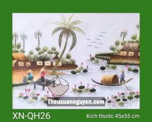 Tranh thêu quê hương XN-QH26