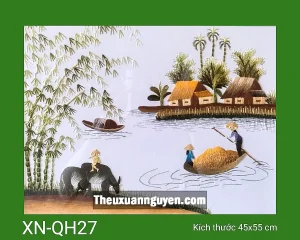 Tranh thêu quê hương XN-QH27