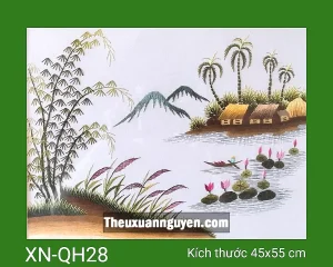 Tranh thêu quê hương XN-QH28