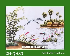 Tranh thêu quê hương XN-QH30