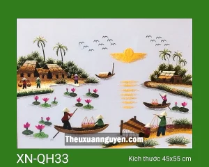 Tranh thêu quê hương XN-QH33