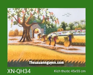 Tranh thêu quê hương XN-QH34