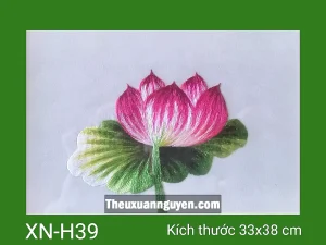 Tranh thêu hoa sen XN-H39