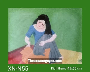 Tranh thêu phụ nữ Việt Nam xưa XN-N55