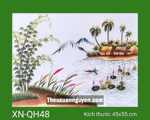 Tranh thêu quê hương XN-QH48