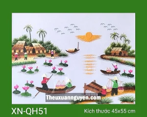 Tranh thêu quê hương XN-QH51