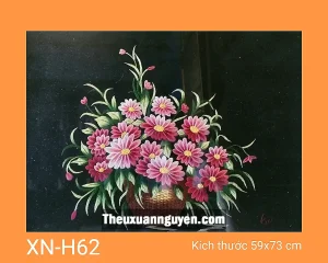 Tranh thêu hoa XN-H62