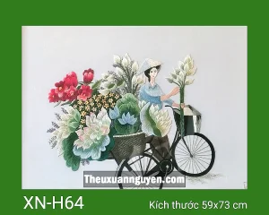Tranh thêu hoa XN-H64