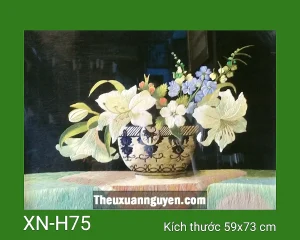 Tranh thêu hoa XN-H75