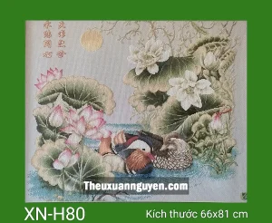 Tranh thêu hoa XN-H80
