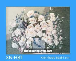 Tranh thêu hoa XN-H81