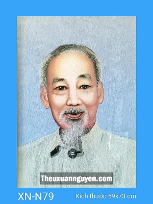 Tranh thêu chân dung Bác Hồ XN-N79