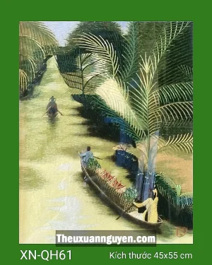 Tranh thêu quê hương miền Tây XN-QH61