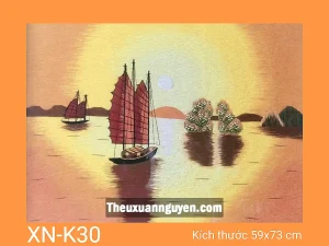 Tranh thêu vịnh Hạ Long cỡ lớn (8 mẫu)