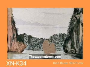 Tranh thêu vịnh Hạ Long XN-K34