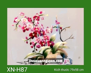 Tranh thêu hoa XN-H87