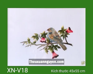 Tranh thêu con chim XN-V18