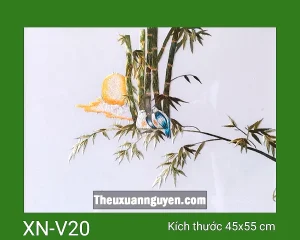 Tranh thêu đôi chim (2 mẫu)
