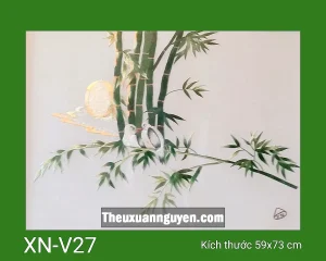 Tranh thêu đôi chim XN-V27