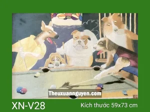 Tranh thêu con chó XN-V28